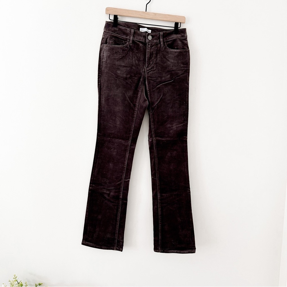 LOFT brown mid rise curvy boot cut jeans